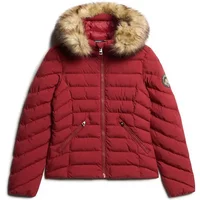 Women's hooded puffer jacket with faux fur Superdry Fuji - image 3