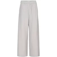 Light gray women's joggers by b.Young, wide-leg design with elastic waistband and relaxed fit.