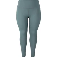 Gray women's leggings by Q Sportswear, high-waisted with a smooth finish and ankle-length design.