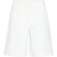 White women's long Bermuda shorts by b.young, featuring a tailored fit and knee-length cut.