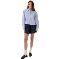 Light blue women's long sleeve shirt by Artlove Auranne, featuring a classic collar and button-down front.