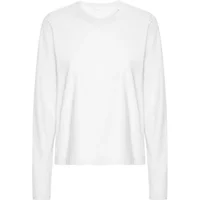 White women's long sleeve T-shirt by Colorful Standard, featuring a classic crew neck and relaxed fit.