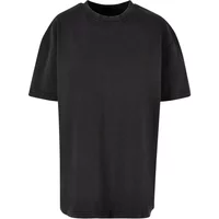 Women's oversized faded black T-shirt with short sleeves and crew neck by Build Your Brand.