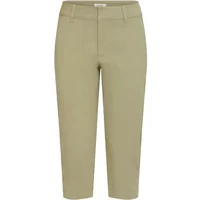 Beige women's Dixi Capri shorts by b.Young, knee-length with a fitted waist and straight cut.