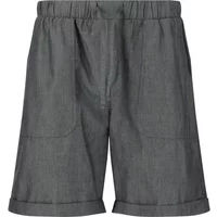 Gray women's shorts Cruz Emmy with elastic waistband, front pockets, and cuffed hems.