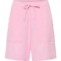 Pink women's shorts CULTURE Penny Elina with drawstring waist and front pockets.