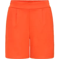 Bright orange women's shorts by Ichi Kate 3 with a tailored fit and side pockets.