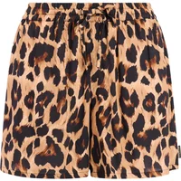 Leopard print women's shorts by Protest Fact with drawstring waist and loose fit.