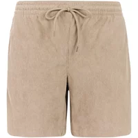 Beige women's shorts by Protest Natty with drawstring waist and soft fabric texture.
