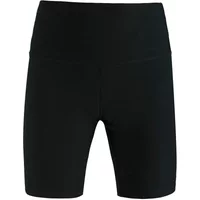 Black women's shorts by Q Sportswear, high-waisted with a smooth, sleek finish.