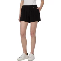 Black Ragwear Liel women's shorts with elastic waistband, side pockets, and relaxed fit.