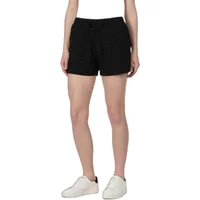 Black Ragwear Luminie women's shorts with drawstring waist, side pockets, and casual fit.
