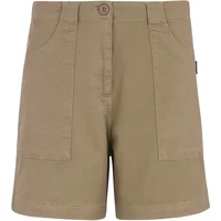 Khaki Regatta Liza women's shorts with front button, two large pockets, and belt loops.