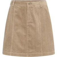 Tan corduroy women's skirt with front button closure and belt loops, by CULTURE CUBaela.