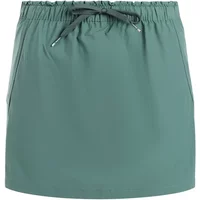 Green Women's skirt-short by Protest Elf with elastic waistband and drawstring.