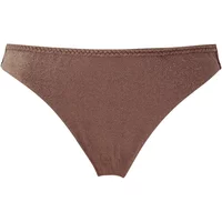 Brown women's swimsuit bottoms with a subtle shimmer and a classic cut, designed by Brigitte Bardot.