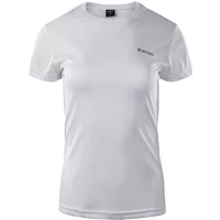 White Hi-Tec women's t-shirt with short sleeves and small logo on chest.