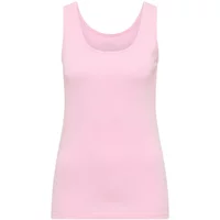 Pink sleeveless women's T-shirt Cecil Linda with scoop neckline and fitted design.