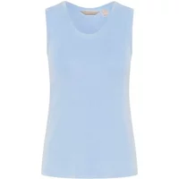 Light blue sleeveless women's T-shirt by CULTURE, featuring a round neckline and a fitted silhouette.