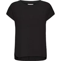 Black Women's T-shirt Ichi Ihmillie with short sleeves and a round neckline.
