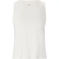 White Athlecia Sweeky women's tank top, sleeveless with a round neckline and relaxed fit.
