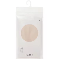 Women's beige tank top in sealed white packaging with Ichi logo and hanger hook.