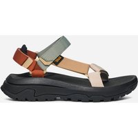 Women's TEVA Hurricane XLT3 sandals, Neutral Multi color, adjustable straps, black sole, size 3.