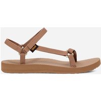 Women's TEVA Original Universal Slim Sandals, Tigers Eye color, size 7, with adjustable straps and cushioned footbed.