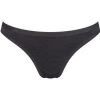 Black Sloggi Zero Feel Air women's thong with seamless design and smooth, lightweight fabric.