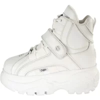 White Buffalo London women's trainers with chunky platform sole and velcro strap.