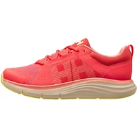 Red Helly Hansen women's trainers with mesh upper, white sole, and lace-up design.