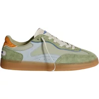 Women's trainers Hoff Park Verde, green suede with light blue accents, white laces, and gum sole.