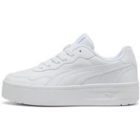 White Puma Court Lally Skye women's trainers with textured sole and signature side stripe.