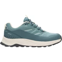 Women's Regatta Ravika trainers, teal with white sole, mesh upper, lace-up design, and cushioned heel.