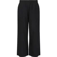 Black women's trousers by Cruz Kenora, wide-leg design, elastic waistband, ankle-length.