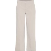 Beige women's trousers fransa Ena Tessa PA 2 with straight leg and high waist design.