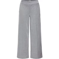 Gray women's trousers Ichi IHKate Pa3 with wide legs and high waist.