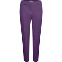 Purple women's trousers Ichi IHLexi Pa3 with slim fit and tapered legs.