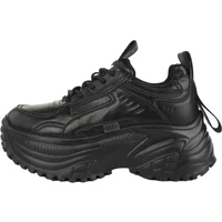 Black Buffalo Turbo Fun women's wedge shoes with chunky sole and lace-up design.