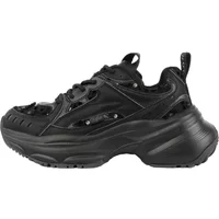 Black Buffalo Valencia Glam women's wedge shoes with chunky sole and glossy accents.
