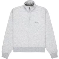 Gray women's zip-up sweatshirt by Element, featuring a high collar and subtle logo on the chest.