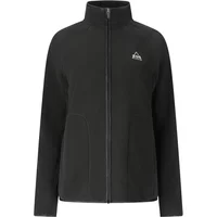 Black women's zipped fleece SOS Munson with high collar and side pockets.