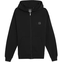 Black zip-up hoodie by Lyle & Scott with front pockets and embroidered logo on chest.