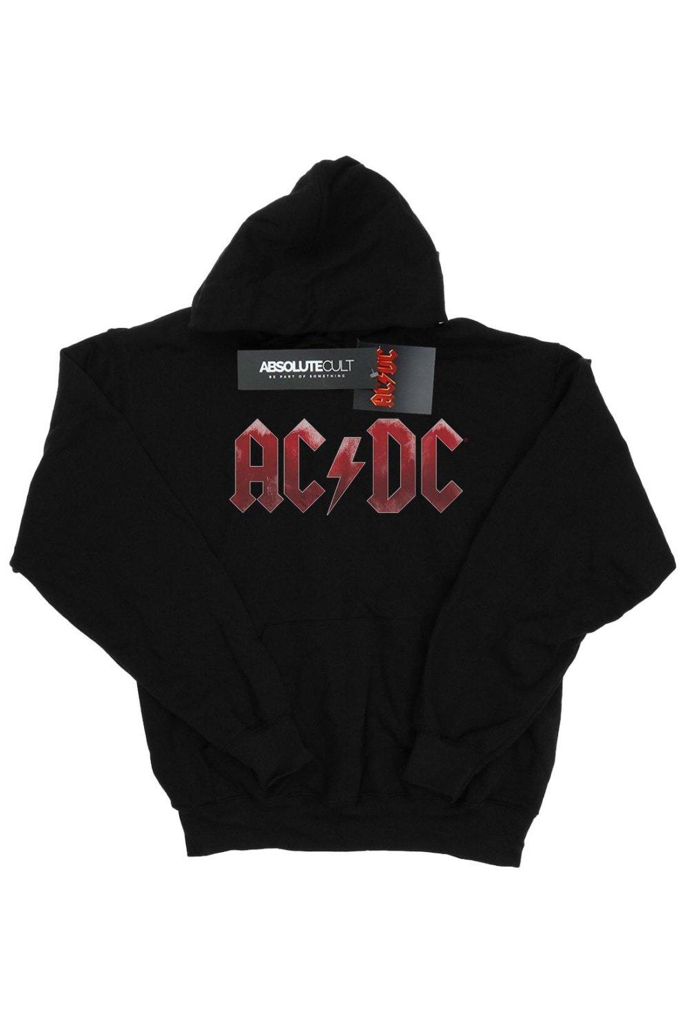 AC/DC Boy's Red Ice Logo Hoodie in Black | Size: 7-8 Years - image 3