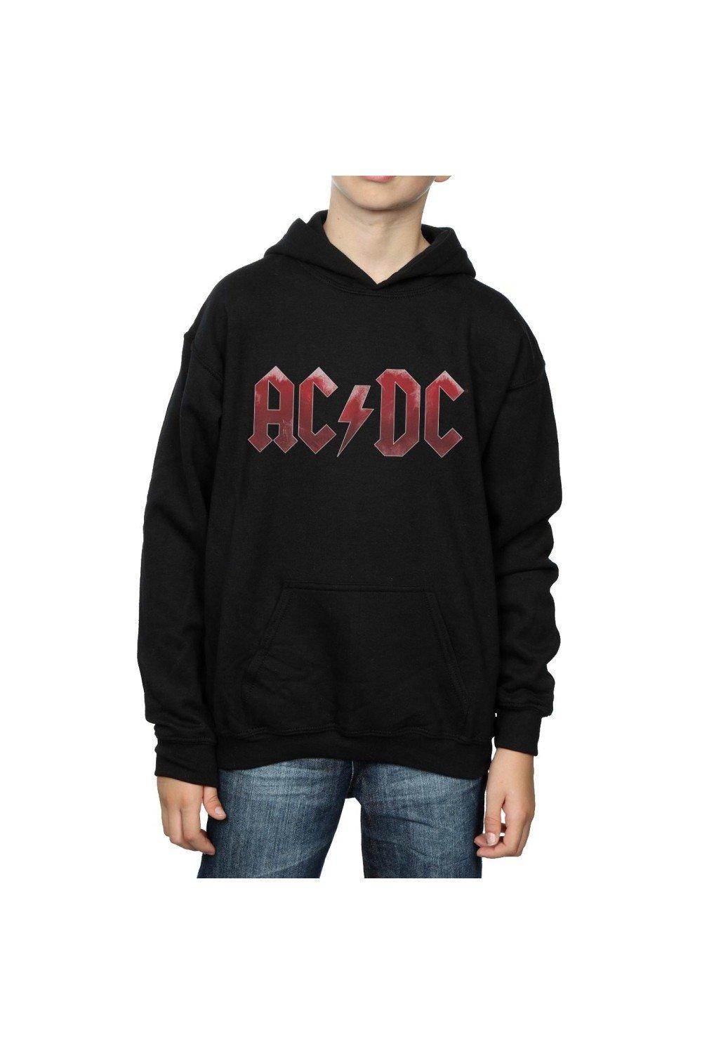 AC/DC Boy's Red Ice Logo Hoodie in Black | Size: 7-8 Years - image 4