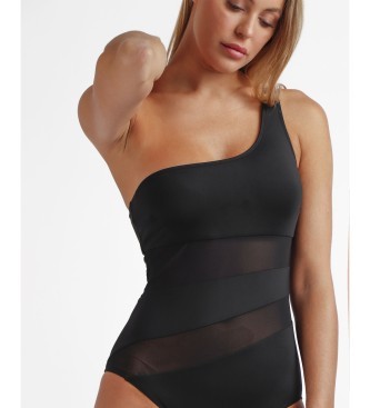Asymmetrical sheer one-piece swimming costume for women Admas Night - image 3