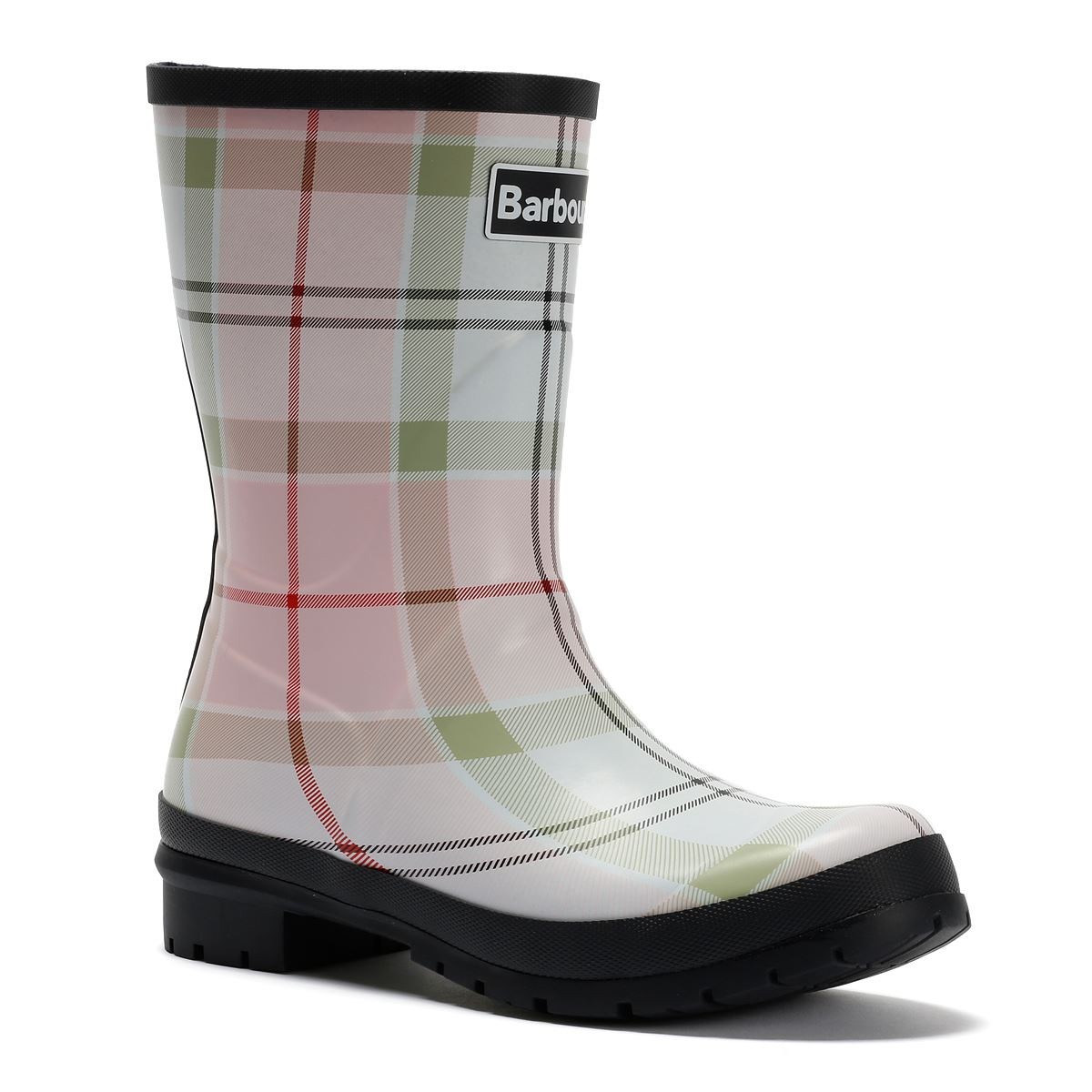 Barbour Banbury Mid Cut Women's Cherry Blossom Tartan Wellington Boots - image 2
