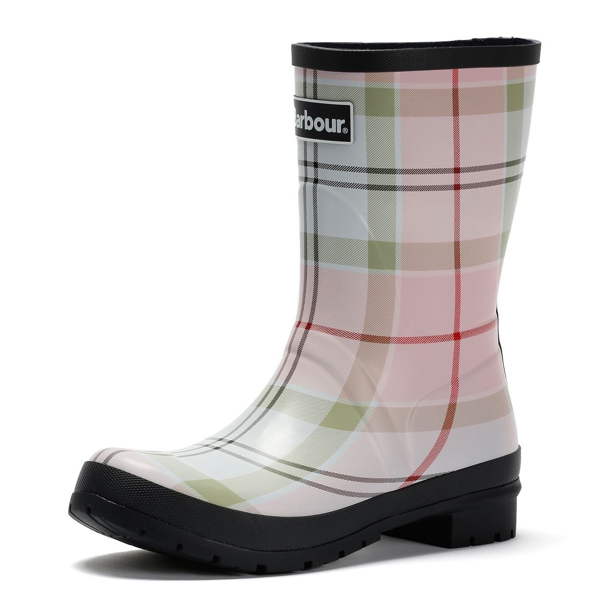 Barbour Banbury Mid Cut Women's Cherry Blossom Tartan Wellington Boots - image 3