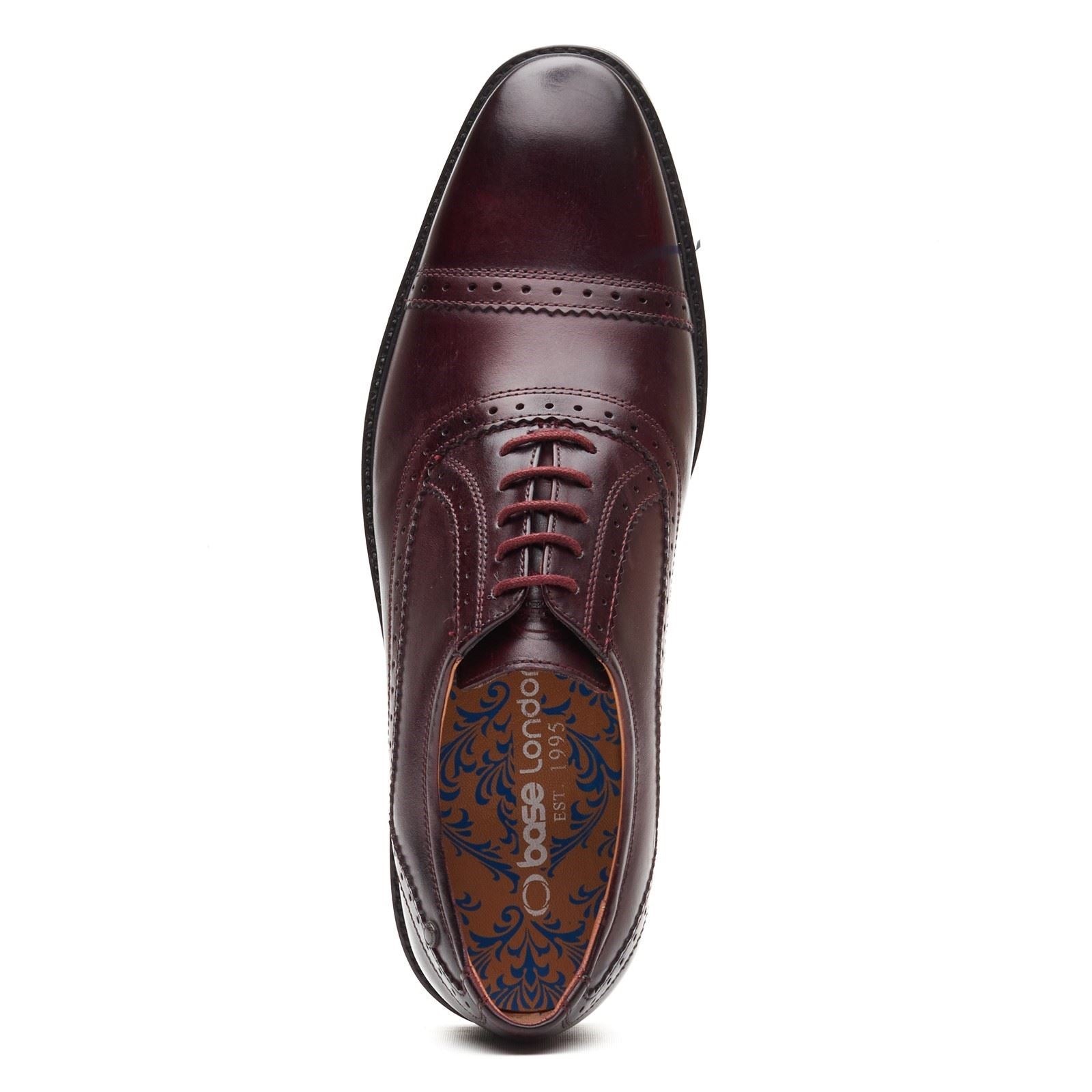 Base London Ascot Oxford Leather Men's Bordo Oxford Shoes - image 4