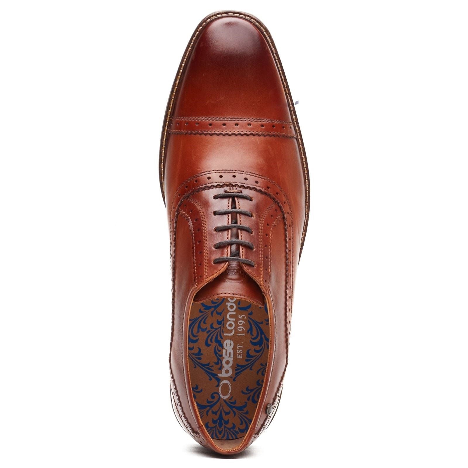 Base London Ascot Oxford Leather Men's Burnt Tan Oxford Shoes - image 4